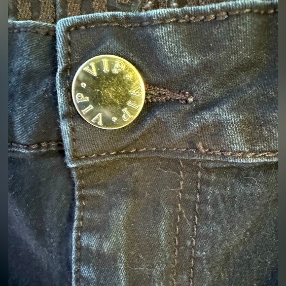 V.I.P. Unisex Dark Blue Cargo Jeans with utility pockets size 7-8. Front snap - Picture 3 of 9